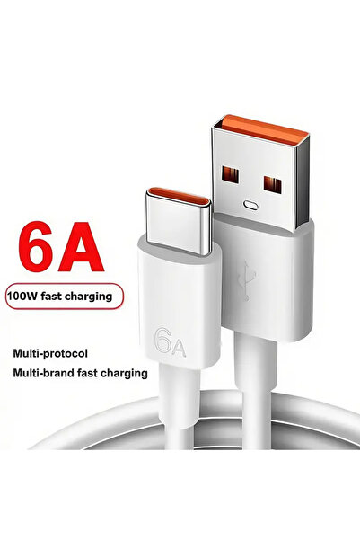 Astakos Type C Kablo Turbo Hızlı Şarj Kablosu 67-120w 6a Redmi Note 10 S X Pro Max 5g Redmi Note 11 S 5g T