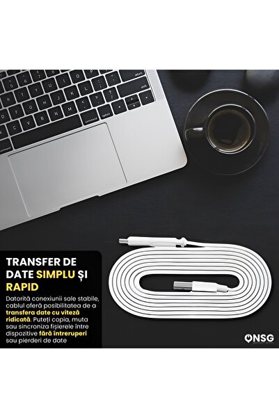 Huawei Micro Usb And Usb-c Cable, 1.5m, Fast Charging, Anti-tangle, White