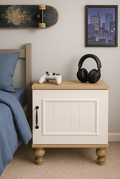 arionkids Nefes MDF Komodin | Ağaç Ayaklar | REHAU Kaplama Kapaklar | Doğallı...