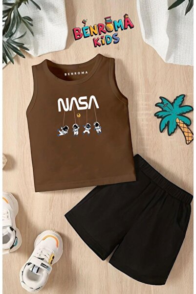 BENROMA Printed Shorts Tee Unisex Children's Set