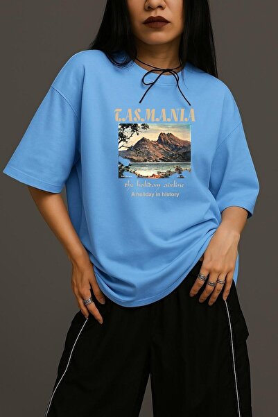 DM DOLCE MORE تي شيرت تسمانيا مطبوع للجنسين مقاس كبير