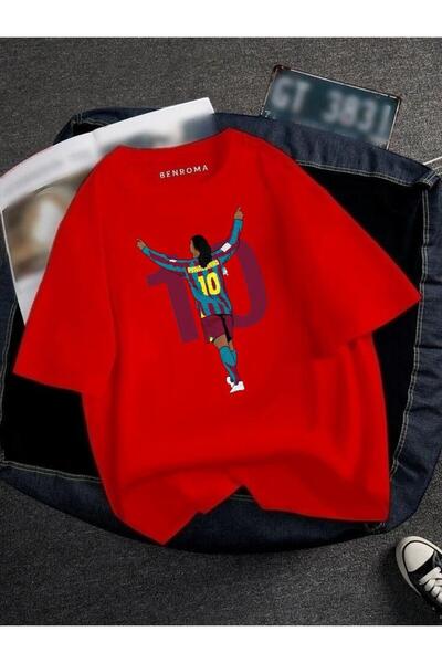 DM DOLCE MORE TRICOU UNISEX CU IMPRIMEU JUCĂTOR DE FOTBAL OVERSIZE CU IMPRIMEU