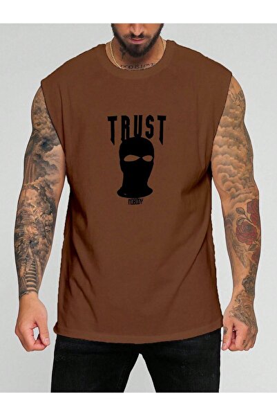 DM DOLCE MORE Тениска без ръкави с щампа TRUST