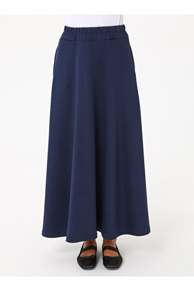 Benin Σετ Άνετη Φούστα με Μαλακά Πλήκτρα - Navy Blue- Benin