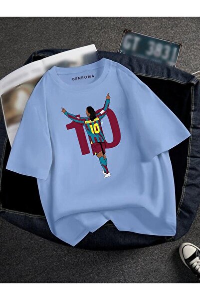 DM DOLCE MORE TRICOU UNISEX CU IMPRIMEU JUCĂTOR DE FOTBAL OVERSIZE CU IMPRIMEU