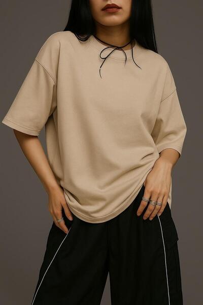 BENROMA 1 tricou este un cadou pentru achiziții de 6 și mai sus în coș - Tricou simplu oversize