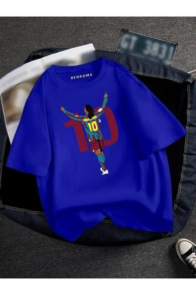 DM DOLCE MORE TRICOU UNISEX CU IMPRIMEU JUCĂTOR DE FOTBAL OVERSIZE CU IMPRIMEU