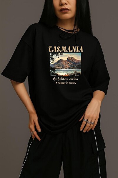 DM DOLCE MORE TRICOU OVERSIZE UNISEX CU PRINT TASMANIA