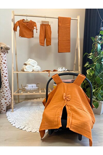 PURE BABY NATURA Cinnamon Color Muslin Hospital Discharge Set