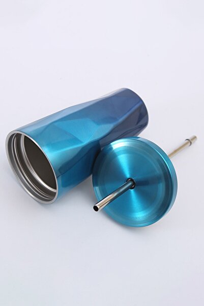 Weather Forecast 4 Adet Çelik Kamışlı 500 ml Soğuk Sıcak içececek Termosu Matara cin342mv-4