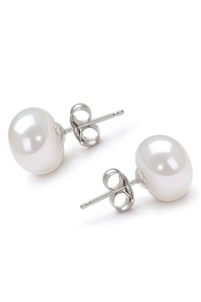 Chavin Women's 6-7 mm Real Pearl Steel Earrings Ce86-7