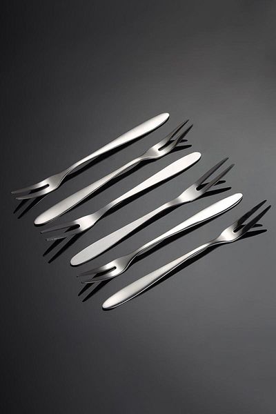 Chavin 304 Steel 12 Pieces 13 cm Two Teeth Fruit Dessert and Cake Fork Cin576By-12