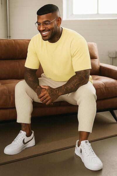 BENROMA 1 تي شيرت هدية عند شراء 6 أو أكثر في السلة - تي شيرت عادي كبير الحجم