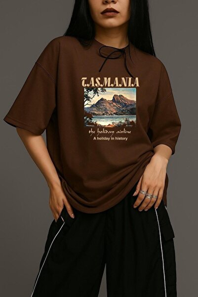 DM DOLCE MORE TRICOU OVERSIZE UNISEX CU PRINT TASMANIA