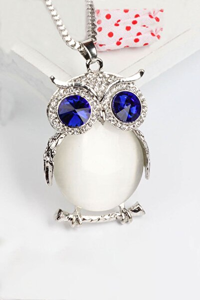 Chavin Custom Austrian Crystal Gray Stone Big Owl Women Necklace Dm55By