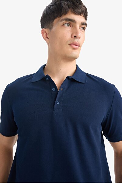 DeFacto Регулярний крій, поло-комір, базовий, короткий рукав, бавовняна трикотажна футболка M7676AZ21SP