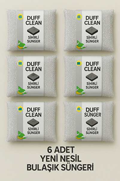 DUFF CLEAN 6 bucăți burete de vase Magic Inox din sârmă inoxidabilă