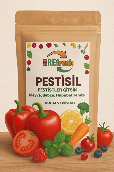 MixRefresh Pestisil Doğal Temizlik Tozu Pestisit Temizleme Maddesi, Meyve Seb...