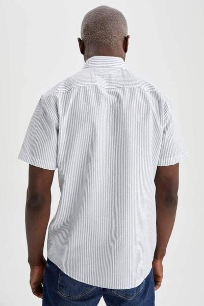 DeFacto Сорочка з коротким рукавом та лінійним візерунком, прямий крій R1113AZ21SM