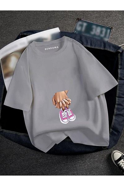 BENROMA Pregnant Hand Red Shoes Printed T-Shirt