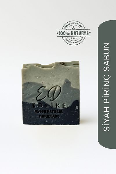 EDLIKE Natural Handmade Black Rice Soap Made of Pure Oils 110 Gr