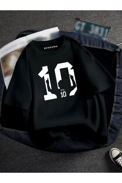 DM DOLCE MORE TRICOU UNISEX CU IMPRIMEU JUCĂTOR DE FOTBAL OVERSIZE CU IMPRIMEU