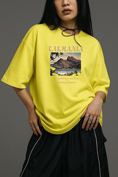 DM DOLCE MORE TRICOU OVERSIZE UNISEX CU PRINT TASMANIA