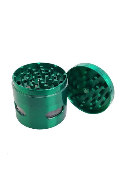 Dreamliner Pencereli 63 mm. Yeşil Tütün Baharat Herbal Öğütücüsü Parçalayıcı pt94ys