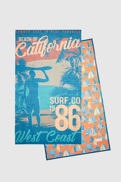 D'S Damat Ds Damat Navy Blue Beach Towel Microfiber 85X150 cm Super Absorbent Sand-Free Towel
