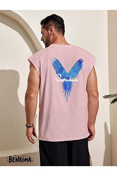 BENROMA Rajsko plava ptica Štampano majica bez rukava