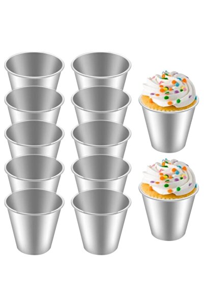 Generic ياردهوبي، عبوة من 10 قوالب بوب أوفر، قالب مافن فردي كبير، كوب بودنغ م...