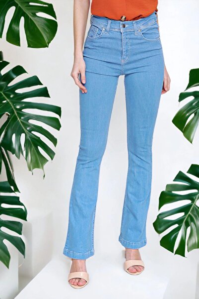 NEW LAVİVA Women's Blue Jeans Quality Fabric Body Fit Cut Standard Length Pants