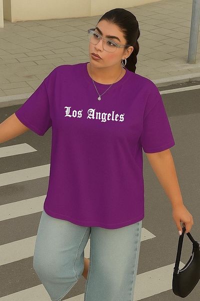 BENROMA 1 T-Shirt Gift with Purchases of 6 or More in Cart - Los Angeles Printed Unisex T-Shirt in Large Size