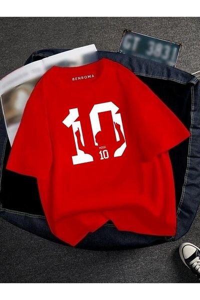 BENROMA 1 T-Shirt Gift for Purchases of 6 or More in the Cart - Oversized Football Player Printed Unisex T-Shirt Printed