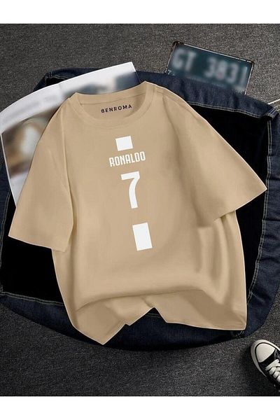 BENROMA 1 T-Shirt Gift for Purchases of 6 or More in the Cart - Oversized Football Player Printed Unisex T-Shirt Printed