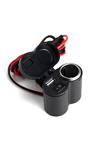 Choice شاحن سيارة USB مقاوم للماء لدراجة نارية وشاحن هاتف ومحول ولاعة سجائر و...