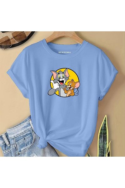 BENROMA 1 Product Is a Gift for Purchases of 6 or More Cartoon Character Printed Children's T-Shirt