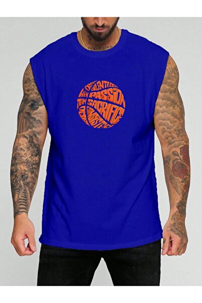 E-ROMA Μπάσκετ Yopu εμπριμέ αμάνικο μπλουζάκι