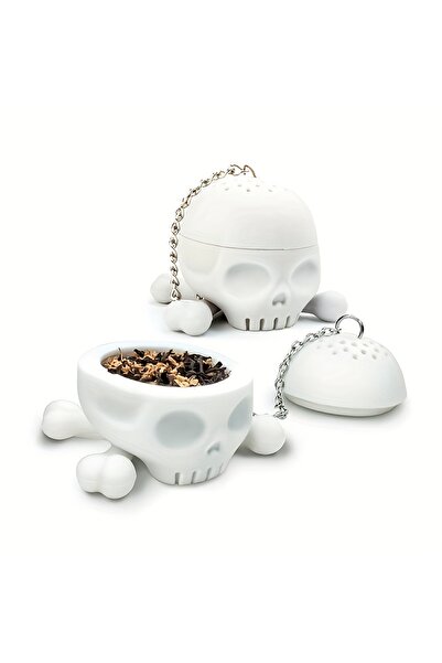 Choice 1 قطعة براد شاي عبر سلسلة الجمجمة فلتر الشاي الغذاء الصف سيليكون فلتر ...