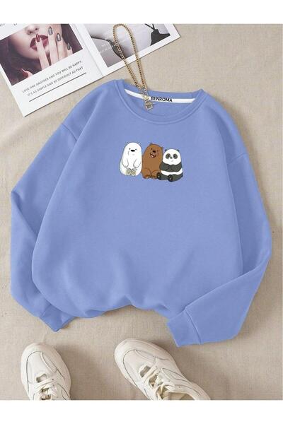 BENROMA 3-PLY ПАМУК УНИСЕКС ДЕТСКА СЛАДКА ПРИНТИРАНА БИЦИКЛЕТНА МИШКА