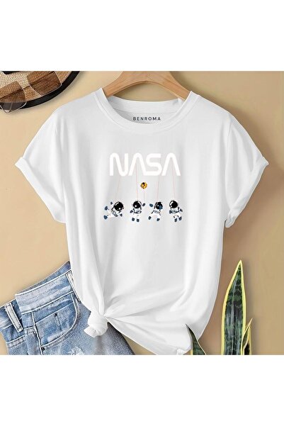 BENROMA In Cart 6 and Above Purchases Get 1 T-Shirt as a Gift - Nasa Printed Children's T-Shirt