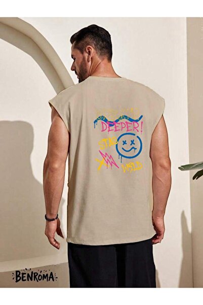 BENROMA PLUS Tricou fără mâneci cu imprimeu Deeper Stay
