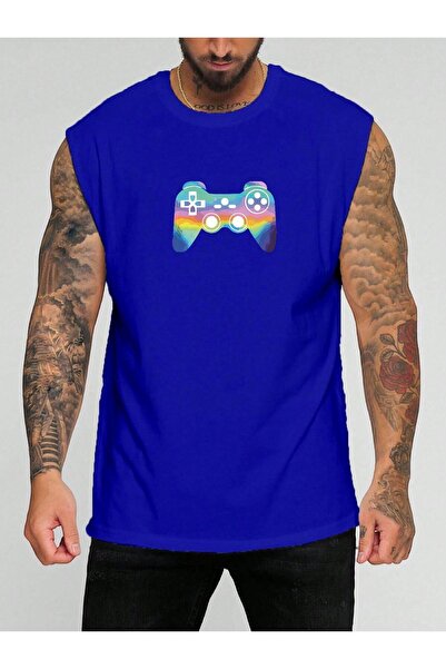 E-ROMA Tricou fără mâneci cu imprimeu Ps4