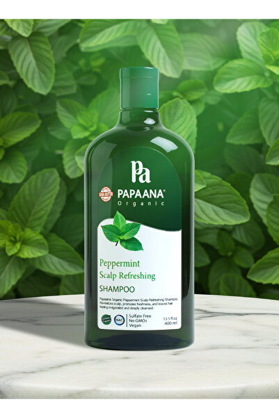 Papaana Organic شامبو منعش لفروة الرأس بنكهة النعناع من بابانا أورجانيكس (400...