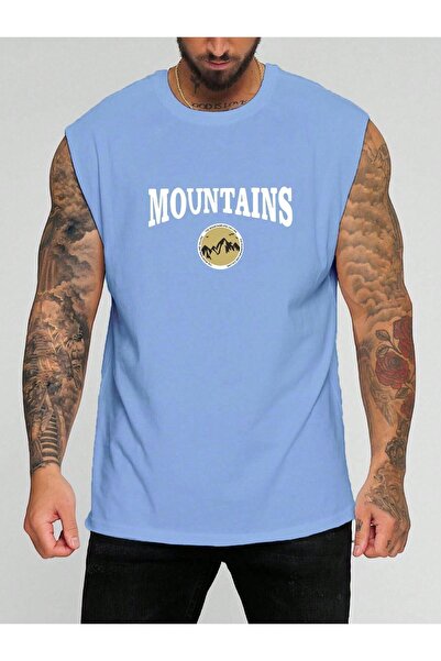 BENROMA Футболка без рукавів з принтом гір