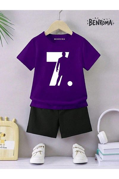 BENROMA Unisex Kids Shorts Set - Character Printed