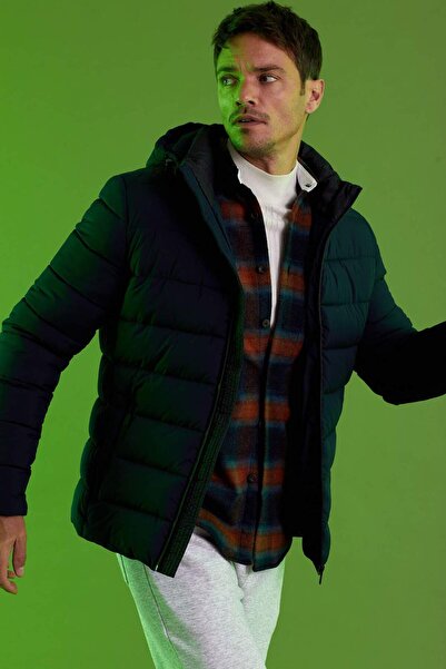 DeFacto Slim Fit Hooded down Jacket R0216Az20Wn