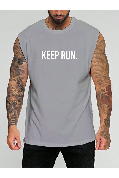 BENROMA Nastavi da trčiš. Štampano Majica bez rukava