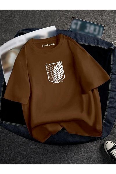 BENROMA In the Cart, 1 T-Shirt Is a Gift for Purchases of 6 or More - Oversized Titan Printed Unisex T-Shirt Printed