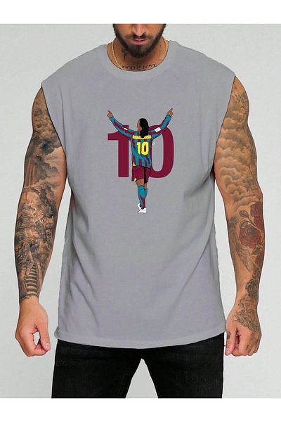 BENROMA 1 Product Is a Gift for Purchases of 6 or More Football Player Printed Sleeveless T-Shirt